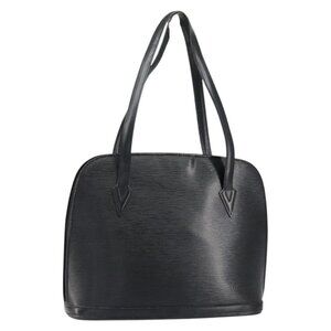 LOUIS VUITTON Epi Lussac Shoulder Bag Black